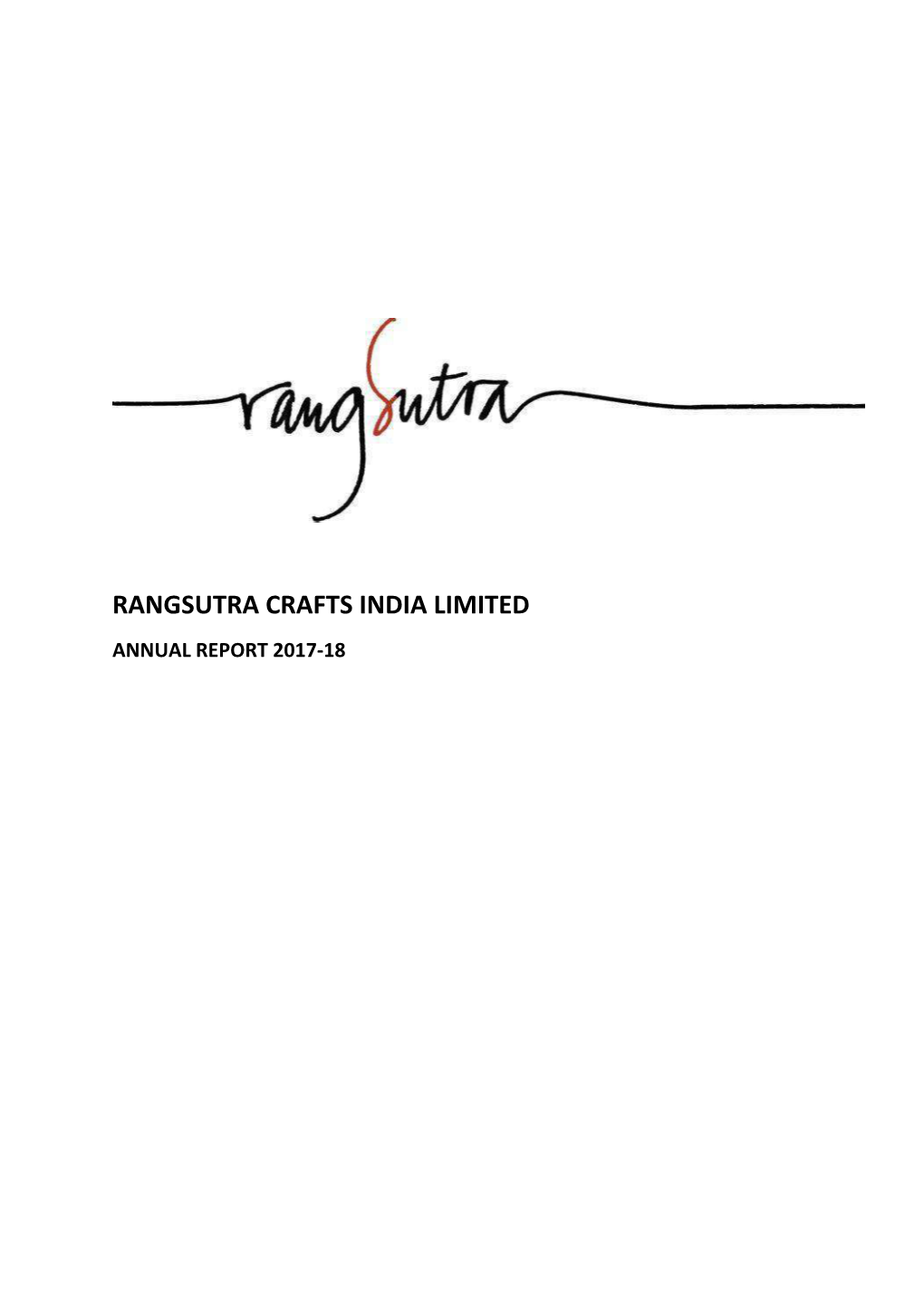 Rangsutra-Crafts-India-Ltd Annual-Report-2017-18.Pdf