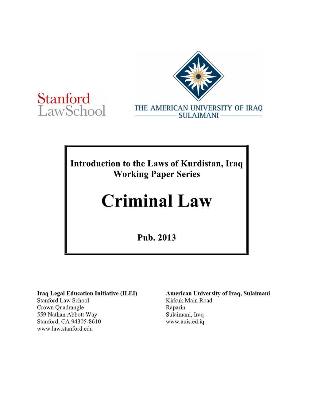 Criminal Law