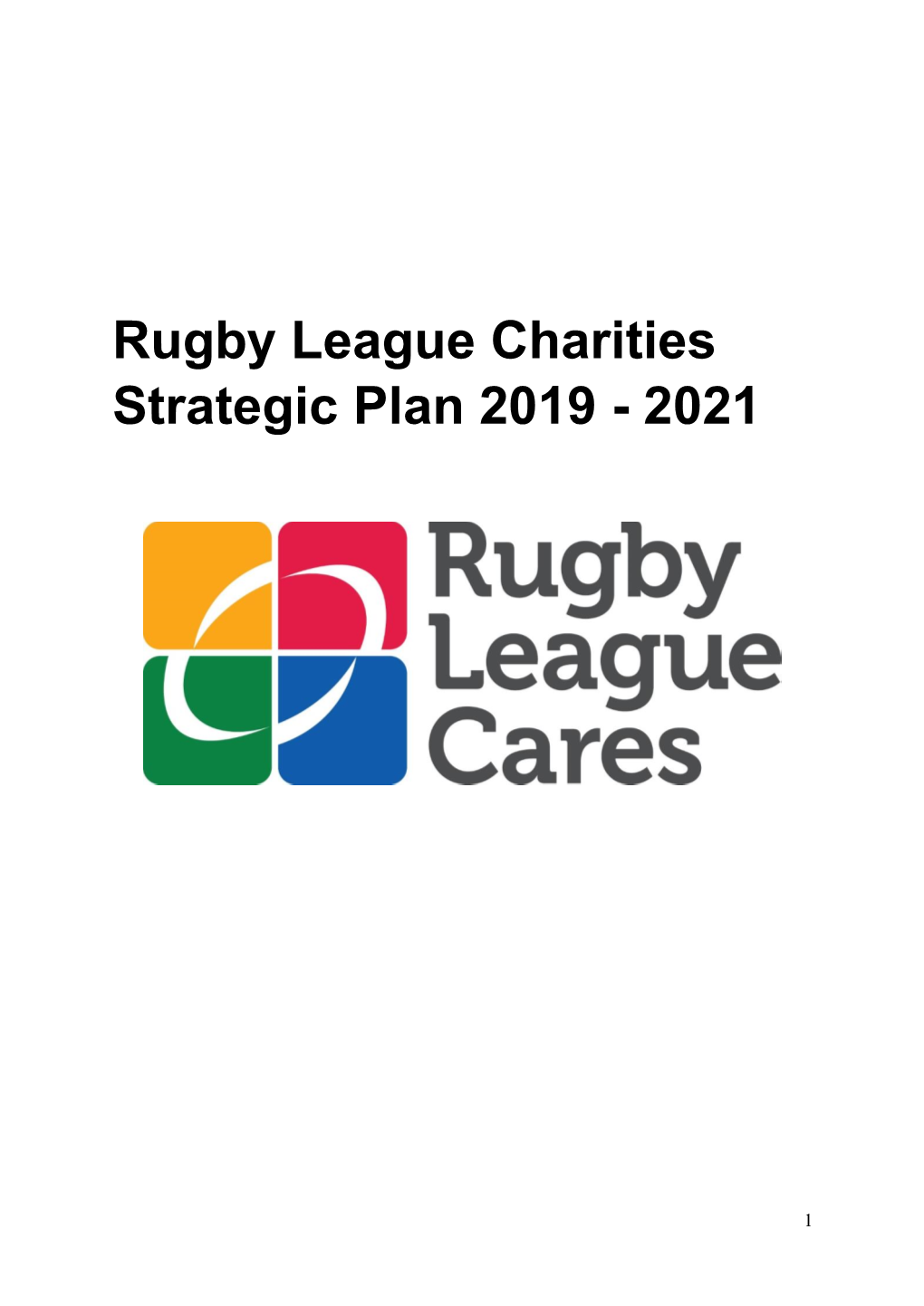 Rugby League Charities Strategic Plan 2019