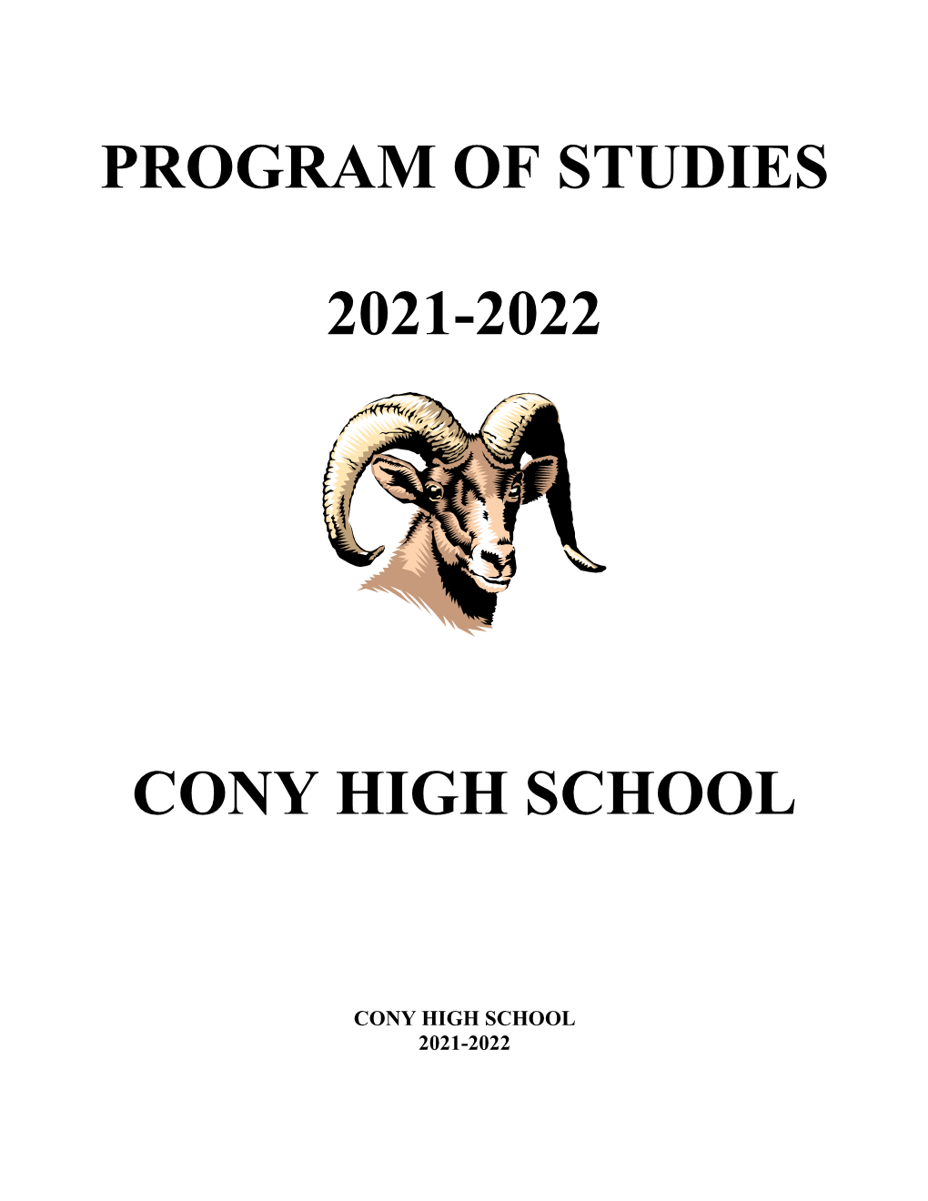 Program of Studies 2021-2022