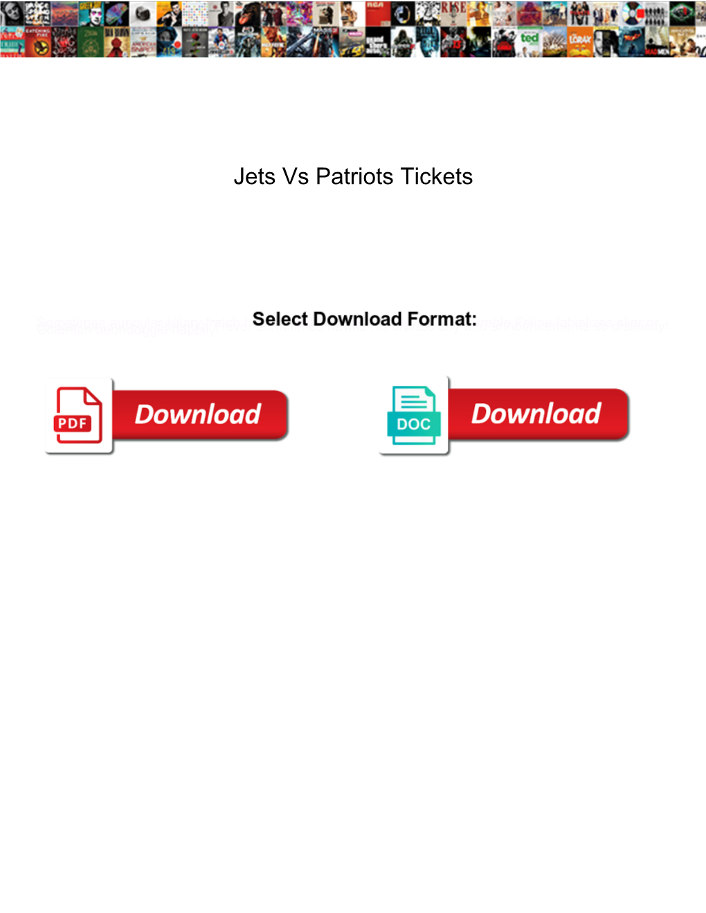 Jets Vs Patriots Tickets