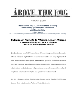 Extrasolar Planets & NASA's Kepler Mission