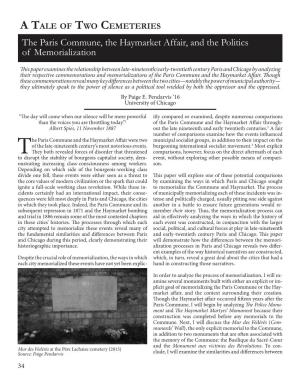 The Paris Commune, the Haymarket Affair, and the Politics of Memorialization