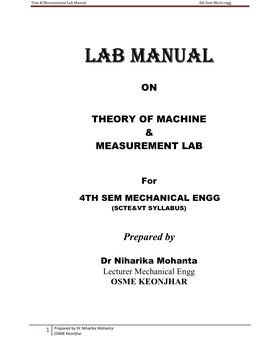 Tom & Measurement Lab Manual