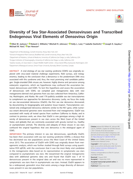 Diversity of Sea Star-Associated Densoviruses and Transcribed Endogenous Viral Elements of Densovirus Origin
