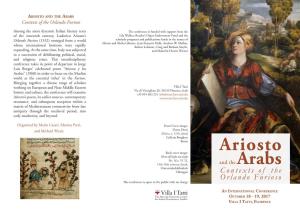 Ariosto and the Arabs: Contexts of the Orlando Furioso
