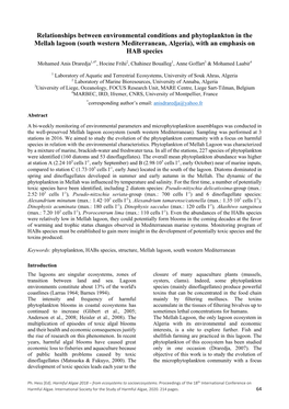 Proceedings of the 18Th International Conference on Harmful Algae