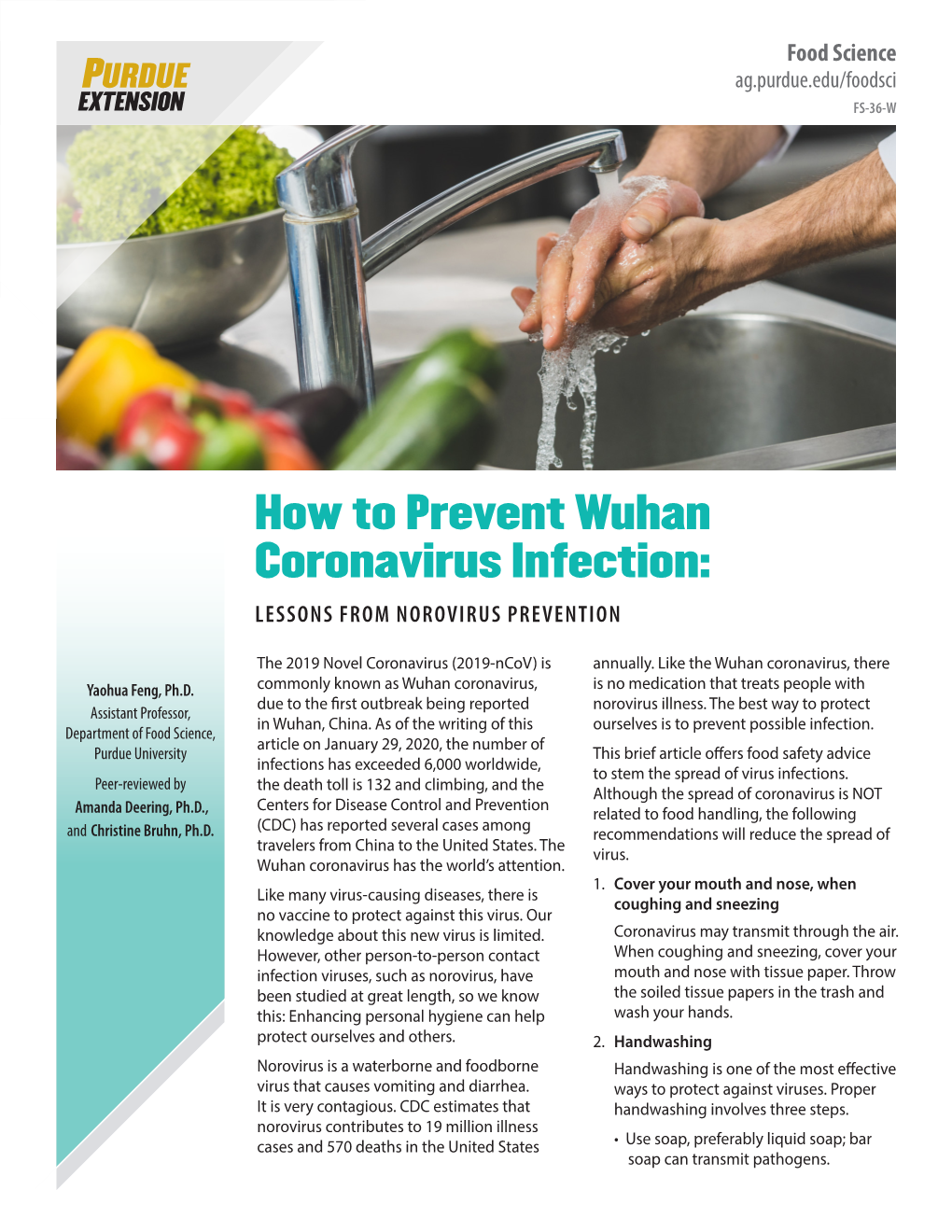 How to Prevent Wuhan Coronavirus Infection: LESSONS from NOROVIRUS PREVENTION