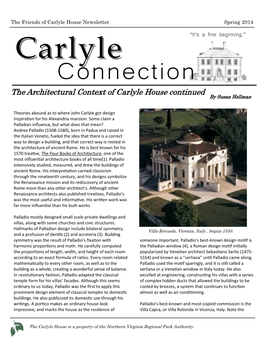 The Architectural Context of Carlyle House Continued by Susan Hellman