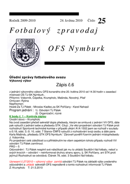 Fotbalový Zpravodaj OFS Nymburk 25