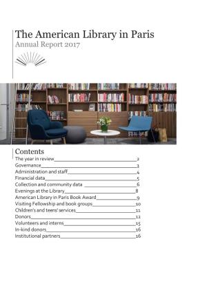 American Library in Paris 2017 Annual Report