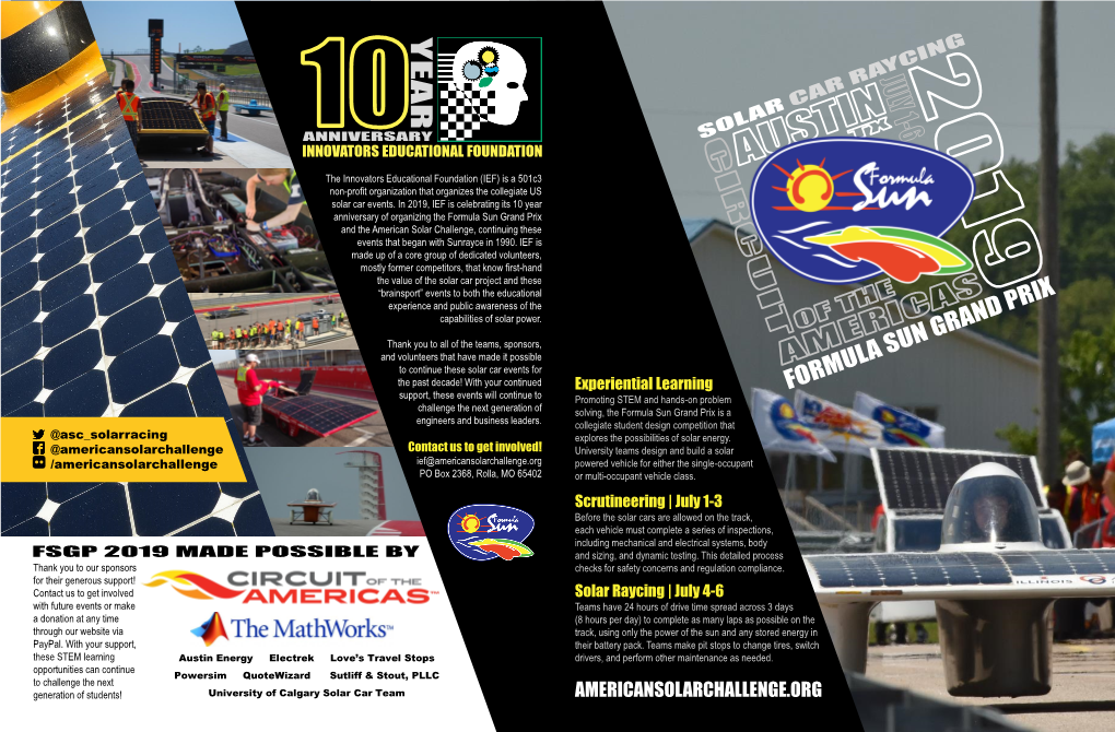 FSGP 2019 Event Program