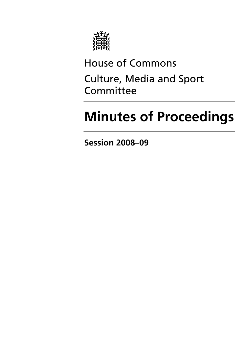 Minutes of Proceedings