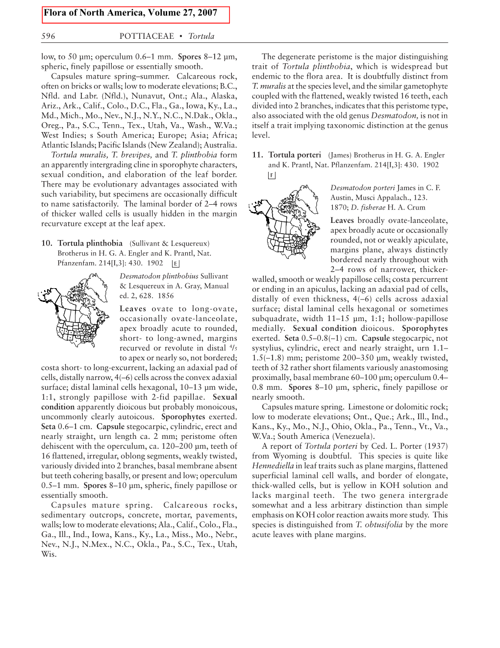 Flora of North America, Volume 27, 2007