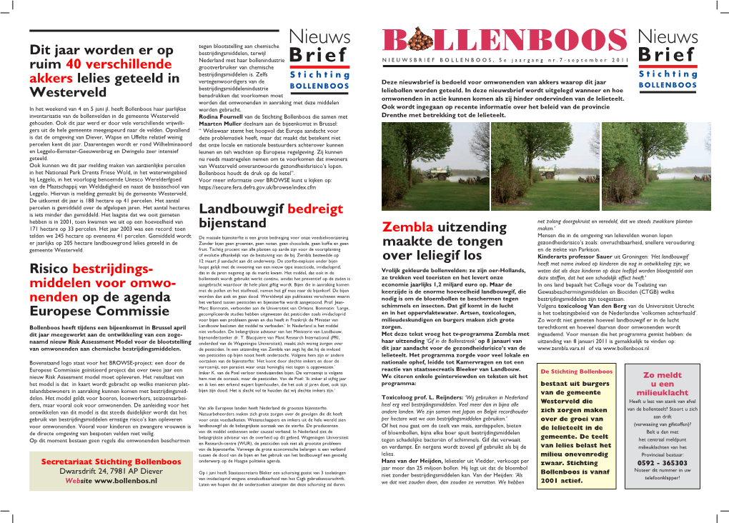 Nieuwsbrief September 2011