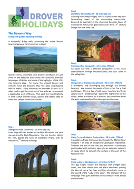 The Beacons Way 8-Day Self-Guided Walking Holiday