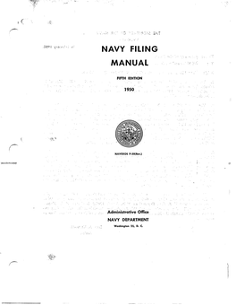 Navy Filing Manual, 1950