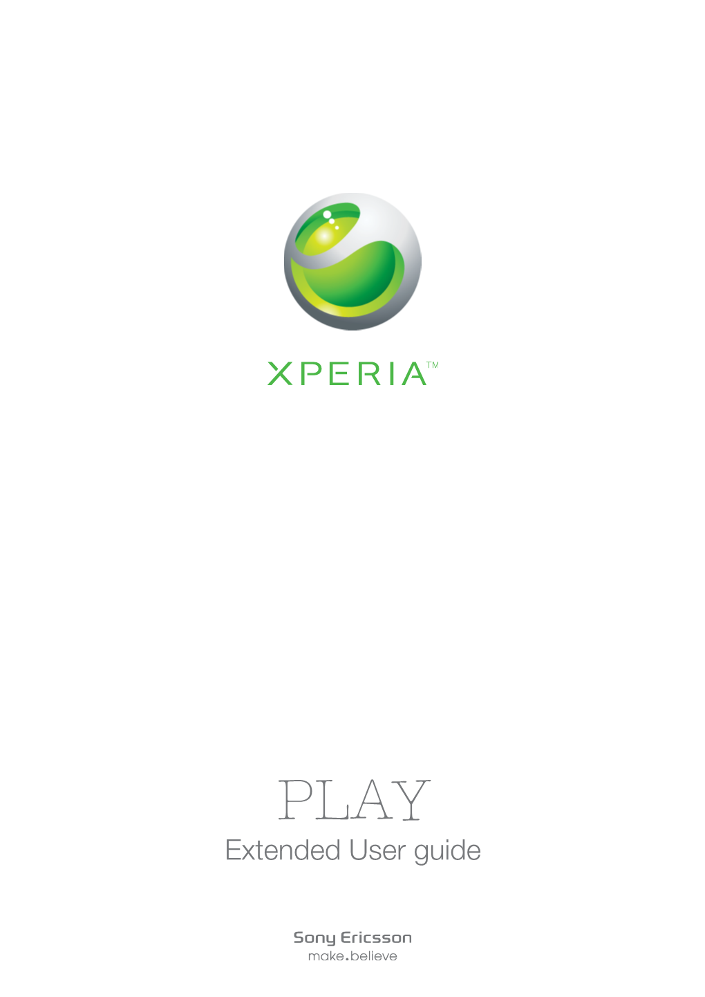 Sony Ericsson Xperia Play Manual