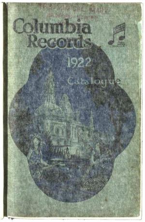 Columbia Records Catalogue 1922