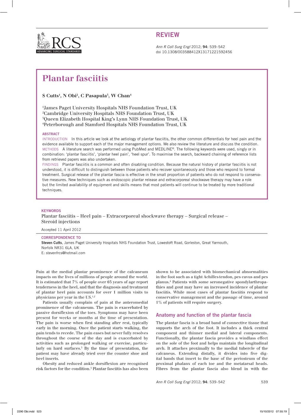 Plantar Fasciitis