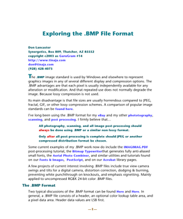 Exploring the .BMP File Format