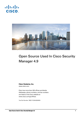 Open Source Used in Cisco Security Manager 4.9