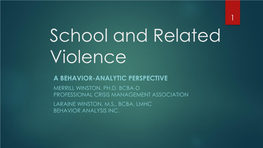 School and Related Violence