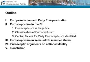 II. Euroscepticism in the EU 1