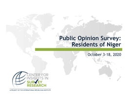 Public Opinion Survey: Residents of Niger