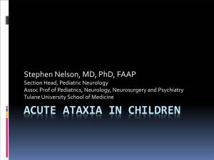 Acute Or Recurrent Ataxia