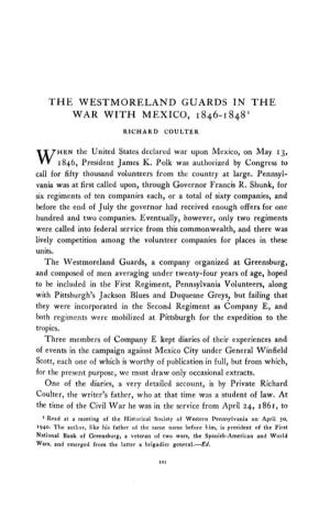 War with Mexico, 1846-1848 J Richard Coulter