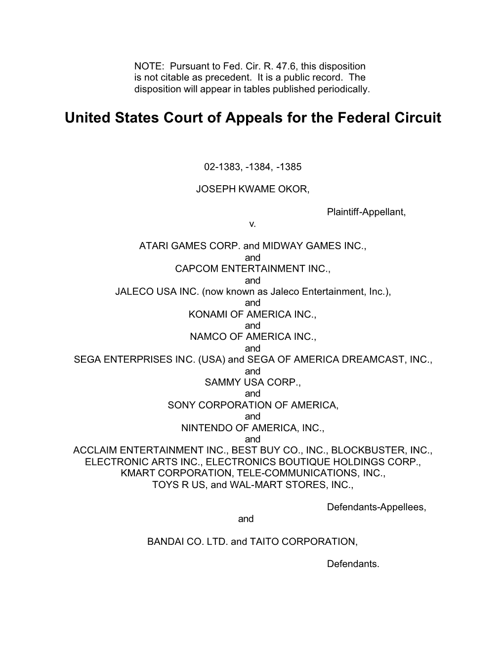 United States Court of Appeals for the Federal Circuit