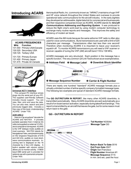 ACARS Aeronautical Radio, Inc