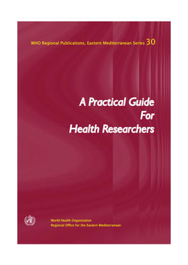 A Practical Guide for Health Researchers