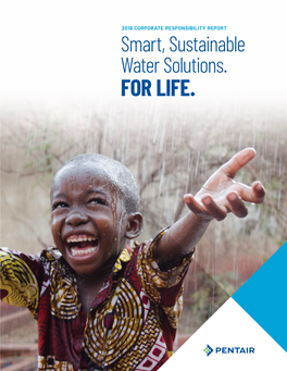 2018 CORPORATE RESPONSIBILITY REPORT Smart, Sustainable Water Solutions