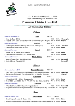 Programme Octobre Avril-2018