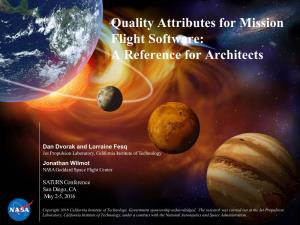 Quality Attributes for Mission Flight Software: a Reference for Architects