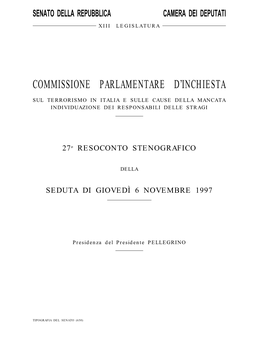 Commissione Parlamentare D'inchiesta