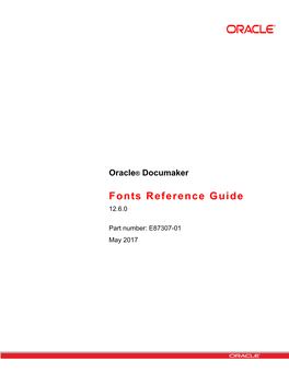 Oracle Documaker Font Reference Guide 12.5.0