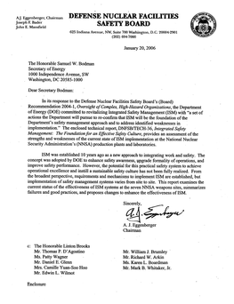 January 20, 2006, Board Letter Forwarding