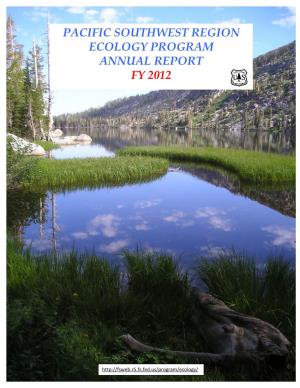 Pacific Southwest Region Ecology Program Annual Report