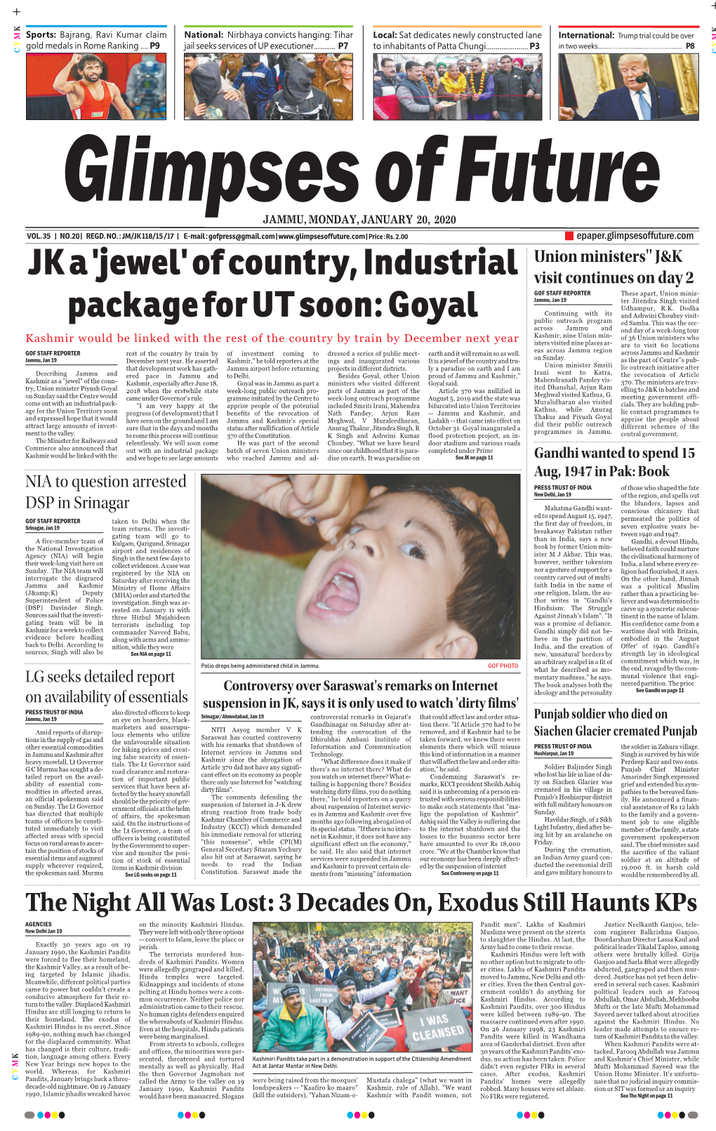 JK a 'Jewel' of Country, Industrial Package For