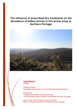The Influence of Prescribed Fire Treatments on the Abundance of Hakea Sericea in Fire-Prone Areas in Northern Portugal