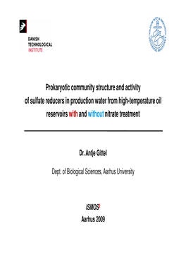 Prokaryotic Community Structure and Activity of Sulfate Reducers in Production Water from High-Temperature Oil Reservoirs with and Without Nitrate Treatment