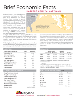 Brief Economic Facts HARFORD COUNTY, MARYLAND