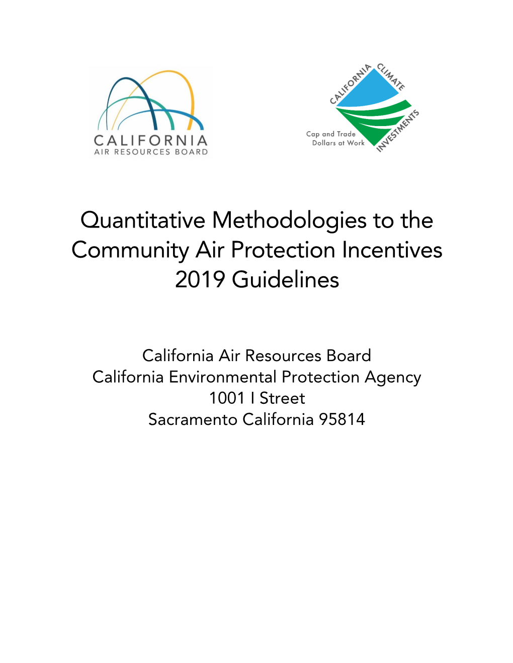 Quantitative Methodologies to the Community Air Protection Incentives 2019 Guidelines