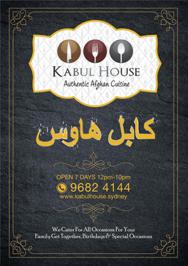 Kabul House MENU 2019 RIZ .Cdr