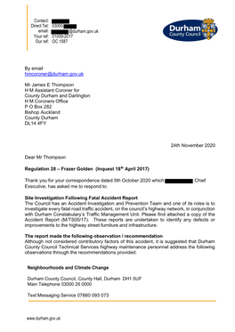 2020-0197 Response from Durham County Council Redacted