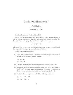 Math 300.2 Homework 7