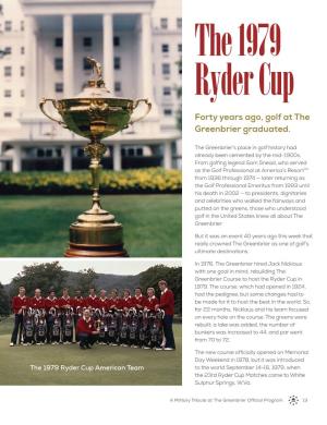 Ryder Cup 40Th Anniversary